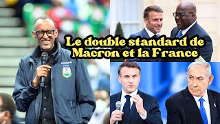 Hypocrisie de Macron Soutenir Kagame et abandonner la RDC tout en critiquant Israël [upl. by Guria]