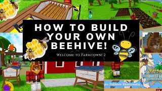 🐝HOW TO BUILD YOUR OWN BEEHIVE🐝 Welcome to Farmtown 2 [upl. by Yung]