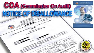 NOTICE OF DISALLOWANCE COA  Commission On Audit  BARANGAY ACCOUNTING [upl. by Nosniv]