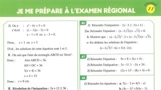 Exercice 46 Page 141 Al Moufid En Mathématique 3AC Équations et Inéquations je me prépare à lexamen [upl. by Ayokal]