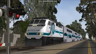 Open Rails  Metrolink 665 at Santa Ana [upl. by Astrix]