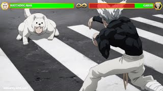 Garou vs Watchdog Man and King Assist Saitama  One Punch Man [upl. by Mariya496]