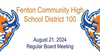 Fenton High School Board of Education Meeting August 21 2024 [upl. by Llezniuq]