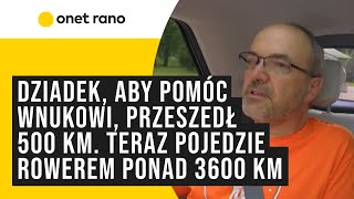 Dziadek okrąży Polskę na rowerze dla niepełnosprawnego wnuka aby sfinansować jego leczenie [upl. by Vincenta]