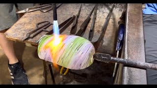 Glass Blowing Making a Stemless Wine Glass [upl. by Letnuahs]