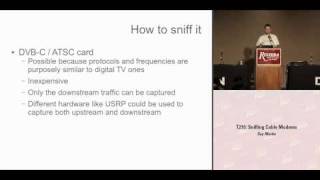 DEFCON 16 Sniffing Cable Modems [upl. by Jens]