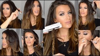 How to CURL and WAVE hair using FLAT IRON hair straighteners by Corioliss [upl. by Enajyram670]