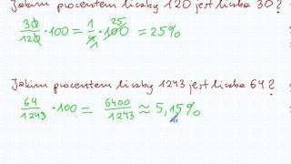 Jaki to procent Jakim procentem liczby A jest liczba B  Matematyka SP i Gimnazjum [upl. by Jaymie]