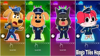 Sheriff Labrador 🆚 Police Officer 🆚 Sheriff Papillon 🎶 Tiles Hop EDM Rush [upl. by Bilak468]