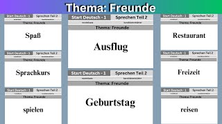 Sprechen Thema Freunde Teil 2  German Goethe A1 Exam [upl. by Haneehs]