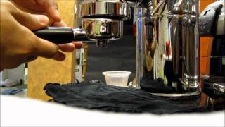 Pulling Shot With La Pavoni Lever [upl. by Nosnek966]