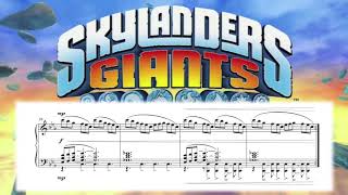 Skylanders Giants  Main Theme Piano Sheet Music [upl. by Vally156]