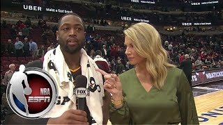 Dwyane Wade hilariously interviews reporter after Cavaliers win over Bulls  ESPN [upl. by Eveneg]