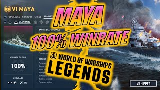 Maya  100 Winrate World of Warships Legends [upl. by Leibman]