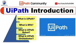 UiPath Introduction amp Its Components  What is UiPath RPA Robot and Orchestrator  UiPathRPA [upl. by Mackey]