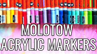 Swatching All My Molotow Markers amp Review Are These The Best [upl. by Adlar]