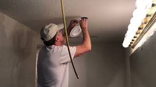 Install Canless Recessed LED Lighting in Bathroom Remodel DIY Boomers [upl. by Naveb]