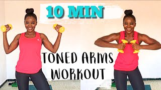 TONED ARMS WORKOUT AT HOME Get rid of flabby arms in a weekJanekate Fitness [upl. by Idnas]