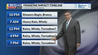 Tracking the Tropics CBS42 News  6pm Hurricane Francine Update [upl. by Mechling394]