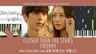 Closer Than The Stars  Fromm 프롬  What Comes After Love 사랑 후에 오는 것들 OST  Piano BGM  Sheet  Chord [upl. by Anitnamaid]