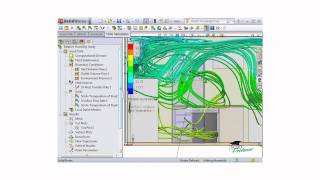 SOLIDWORKS Flow Simulation Tutorial  Analyzing Results  Flow Trajectories [upl. by Jaf]