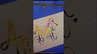 Anvika magic brush calligraphy art trending shorts explore anvika name video yt new [upl. by Vassily]