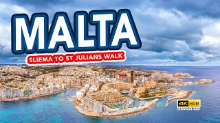 THE REAL MALTA  Sliema to St Julians Tour [upl. by Norton18]