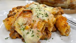 Baked Stuffed Rigatoni  menu Pasta panggang yang kali ini kita menggunakan pasta Rigatoni [upl. by Ahsyekal]