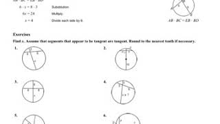 107 Special Segments in A Circle Chords Secants and Tangents [upl. by Mercy]