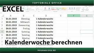 Kalenderwoche von einem Datum berechnen in Excel [upl. by Nagek]