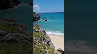 wavesounds calm blue sea beautifulbarbados beach seacliff [upl. by Enoj219]