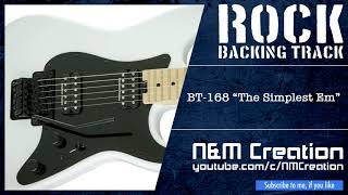 Simple Fast Hard Rock Backing Track in Em  BT168 [upl. by Barbur]