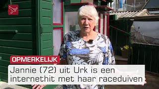 Urkse Jannie 72 scoort met haar postduiven [upl. by Saxe]