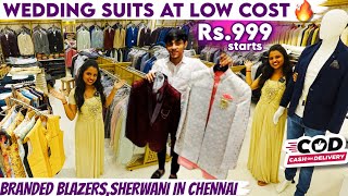 😍Wedding Suits at Low Cost  Branded Blazers Sherwani in Chennai  COD Available  Textiles India [upl. by Arayk522]