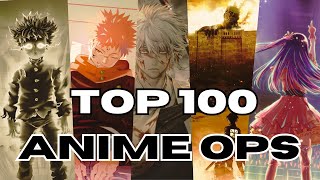 MI TOP 100 OPENINGS DE ANIME Actualizado 2024 [upl. by Amar]