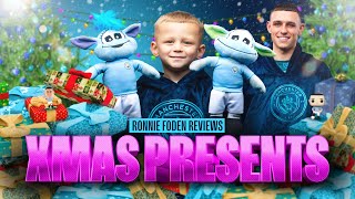 ADORABLE Ronnie Foden reviews City Christmas presents with his dad Phil Foden [upl. by Arbuckle]