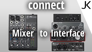 Setup Guide  how to connect a Mixer to an Audio Interface for audio recording [upl. by Puduns]