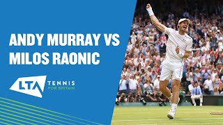 Best shots Andy Murray vs Milos Raonic at Wimbledon [upl. by Genesa611]