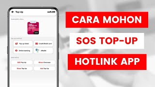 Cara Mohon SOS Top Up Maxis l Tambah Nilai Kredit Prepaid Secara SOS Top Up Melalui Hotlink App [upl. by Victoir]