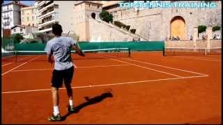 Nicolas Almagro Hitting Court Level View HD [upl. by Lissner350]