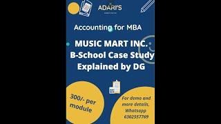 Music Mart Case Study Explained  Accounting [upl. by Emiolhs]