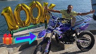 JE VOUS FAIT ENFIN GAGNER CE MAGNIFIQUE 85 YZ POUR MES 100K INSTAGRAM [upl. by Amleht]