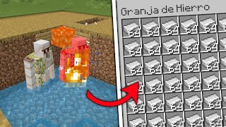 ⚒️ Como hacer una GRANJA de HIERRO ¡FÁCIL para Minecraft Bedrock 121 [upl. by Adan]