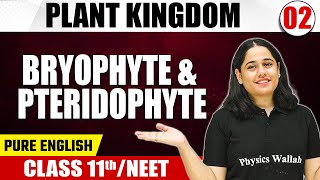 PLANT KINGDOM 02  Bryophyte amp Pteridophyte  Botany  Pure English  Class 11thNEET [upl. by Morgenthaler]