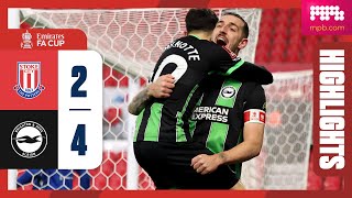 FA Cup Highlights Stoke 2 Brighton 4 [upl. by Adnov]