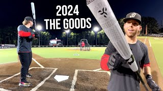 Hitting with the 2024 DEMARINI quotTHE GOODSquot  BBCOR Baseball Bat Review [upl. by Gabriello]