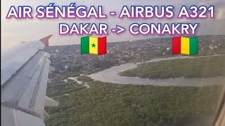 AIR SÉNÉGAL DAKAR TO CONAKRY  AIRBUS A321 [upl. by Atnuahs377]