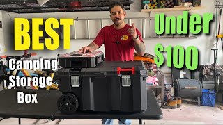 Mobile CAMPING STORAGE Box that Wont Break the Bank  Budget Friendly Camp Toolbox Hack [upl. by Dlorag]