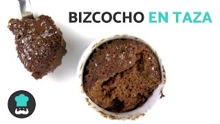 BIZCOCHO DE CHOCOLATE a la taza  Mug cake de chocolate en microondas ¡facilísimo [upl. by Hodgson]