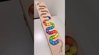 marble Run Race ASMR 109 Wooden Wave Course Colorful Marbles marblerun marblerunrace asmr [upl. by Small]